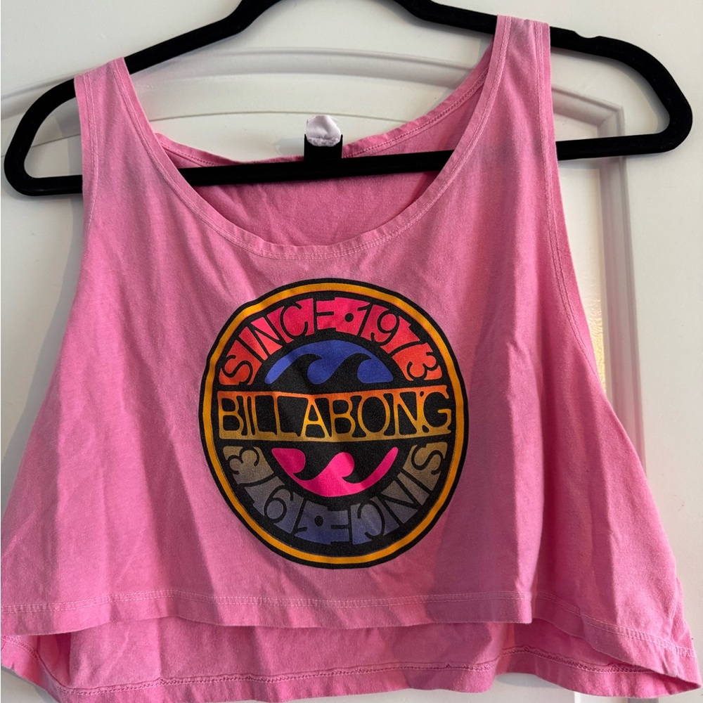 Billabong Pink Graphic Crop Top